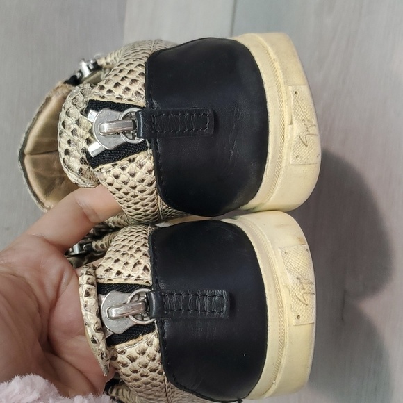Giuseppe zanotti Mens Snakeskin Zipper Leather sneakers size 40 /6 - Picture 7 of 16